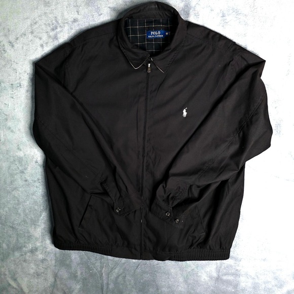 Polo Ralph Lauren Other - Polo Ralph Lauren Mens Black Bi-Swing Windbreaker Jacket 2XLT Tall Harrington